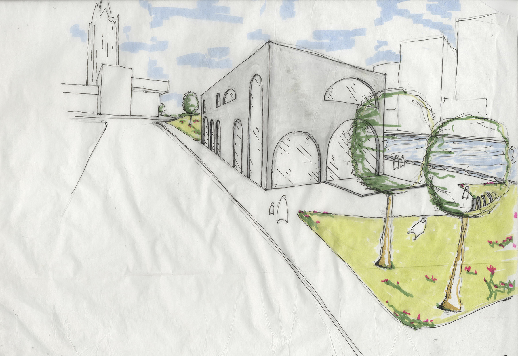 Hand-drawn render by Joe Creer